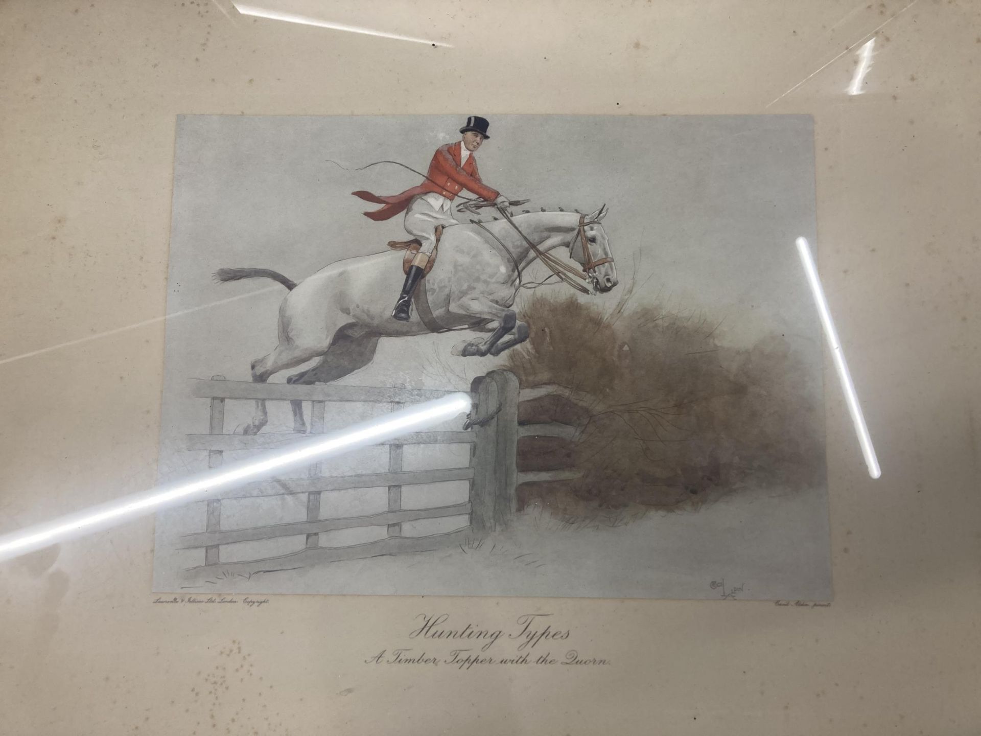 FOUR VINTAGE FRAMED HUNTING PRINTS - Image 2 of 9