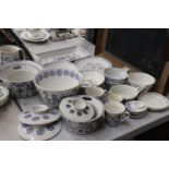 A QUANTITY OF FIGGJO, NORWAY DINNER WARE TO INCLUDE SERVING BOWLS, A LARGE JUG, PLATES, BOWLS, EGG