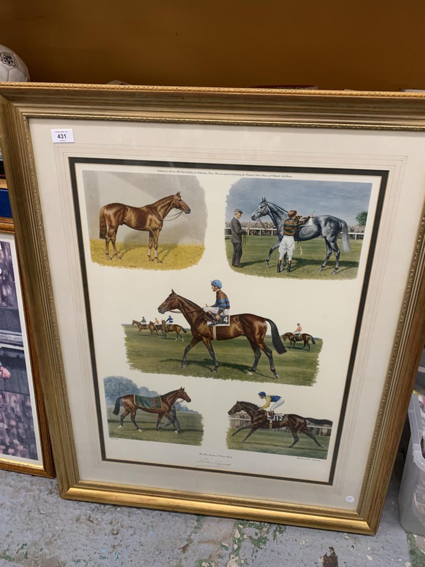 A LIMITED EDITION 563/750, PENCIL SIGNED BY LESTER PIGGOTT, PRINT 'THE FIVE GREATEST I EVER RODE',