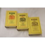 THREE HARDBACK COPIES OF WISDEN'S CRICKETER'S ALMANACKS, 1977, 1978AND 1979. THESE COPIES ARE IN