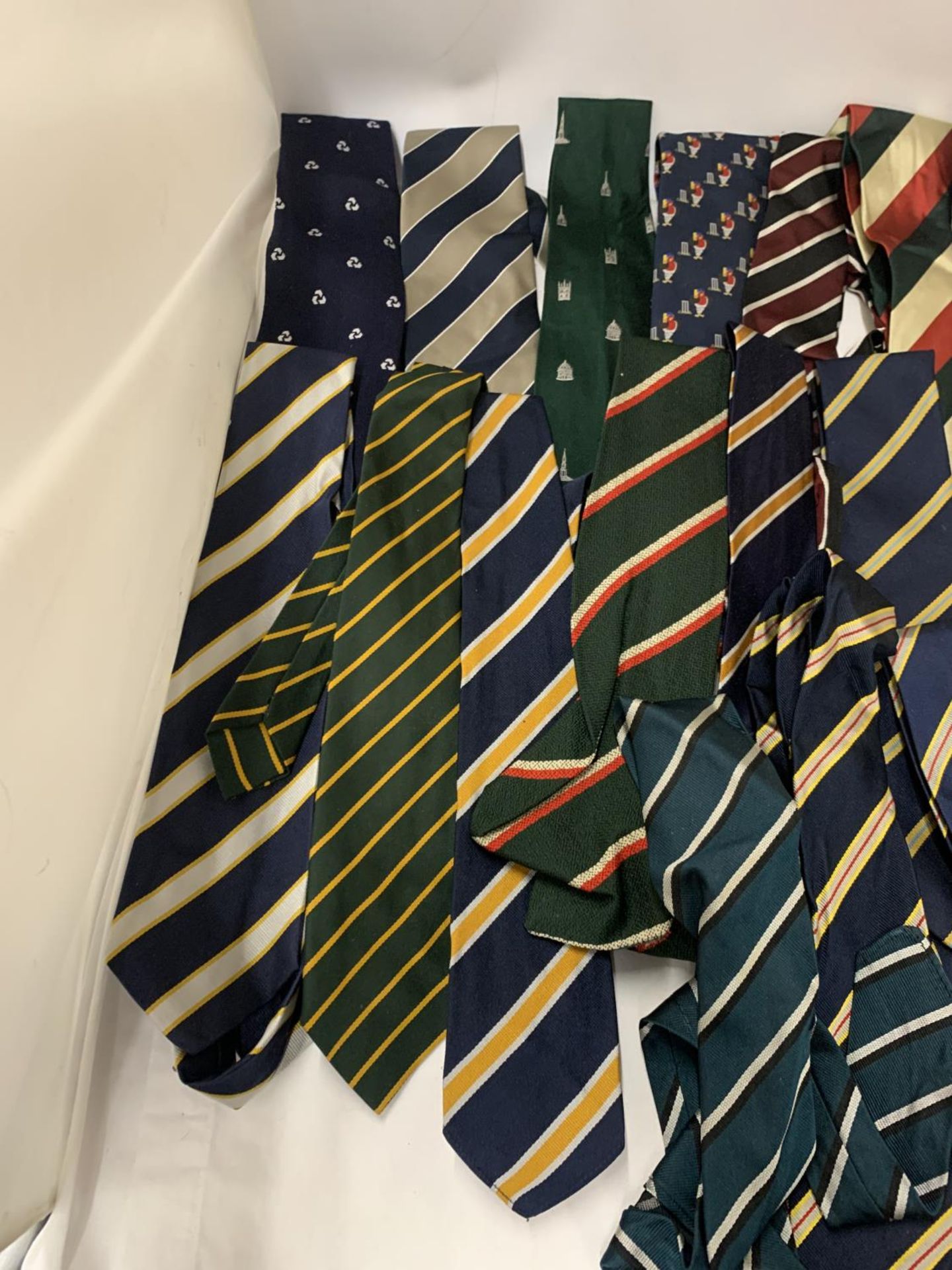A COLLECTION OF CRICKET BENEFIT TIES, MOSTLY VINTAGE - APPROX 22 IN TOTAL - Image 2 of 4