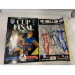 TWO F A CUP FINAL PROGRAMMES, MANCHESTER UNITED V EVERTON, 1985 AND 1995