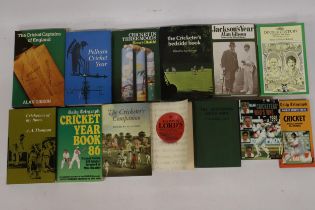 A QUANTITY OF CRICKET YEAR BOOKS, ETC, TO INCLUDE PELHAM CRICKET YEAR, CRICKET IN THE TIMES, DAILY