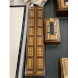 TWO CRIBBAGE BOARDS