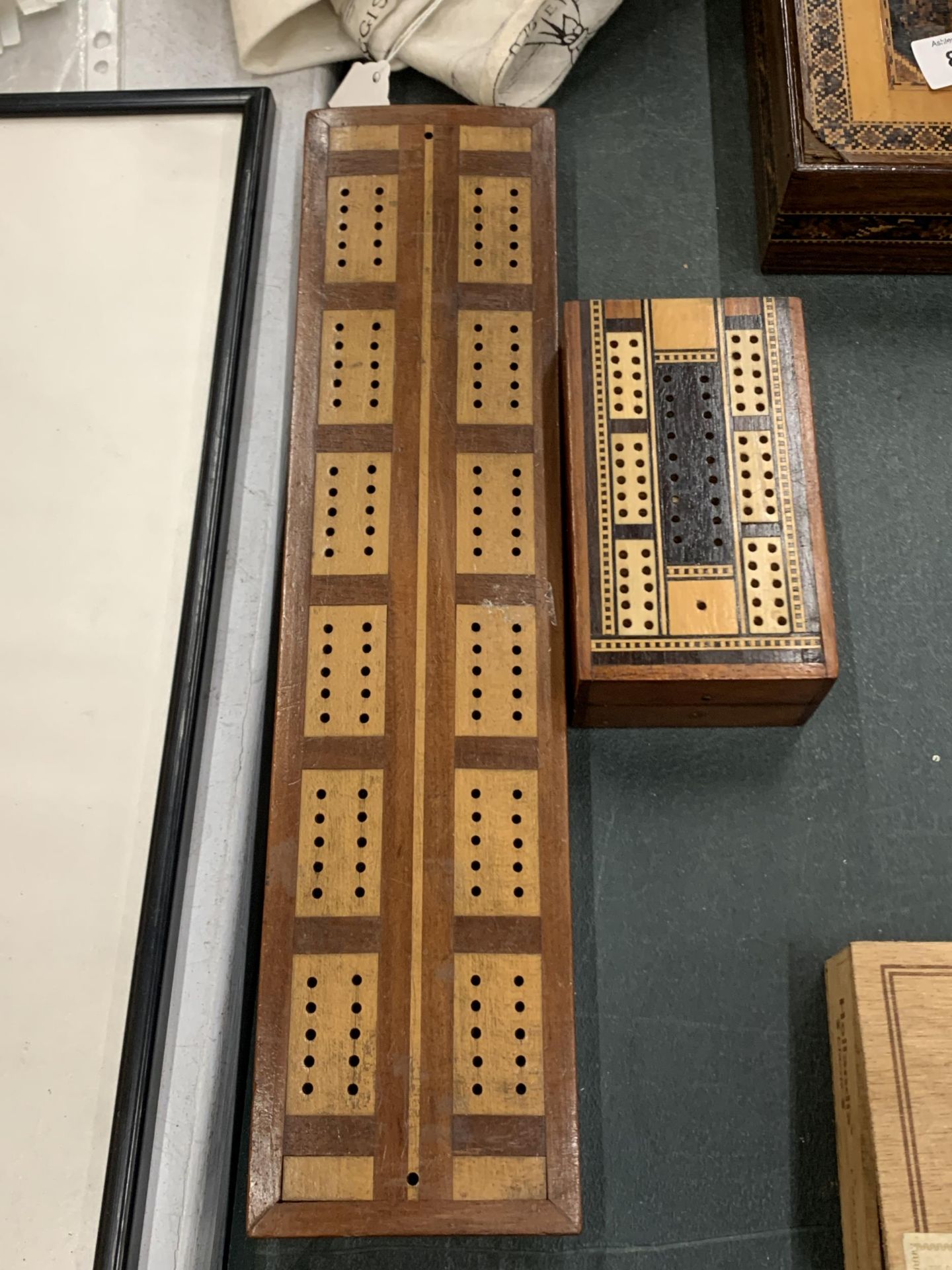 TWO CRIBBAGE BOARDS