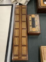 TWO CRIBBAGE BOARDS