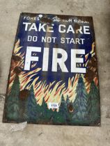 A VINTAGE ORIGINAL CAST ENAMEL FORESTRY COMMISION SIGN