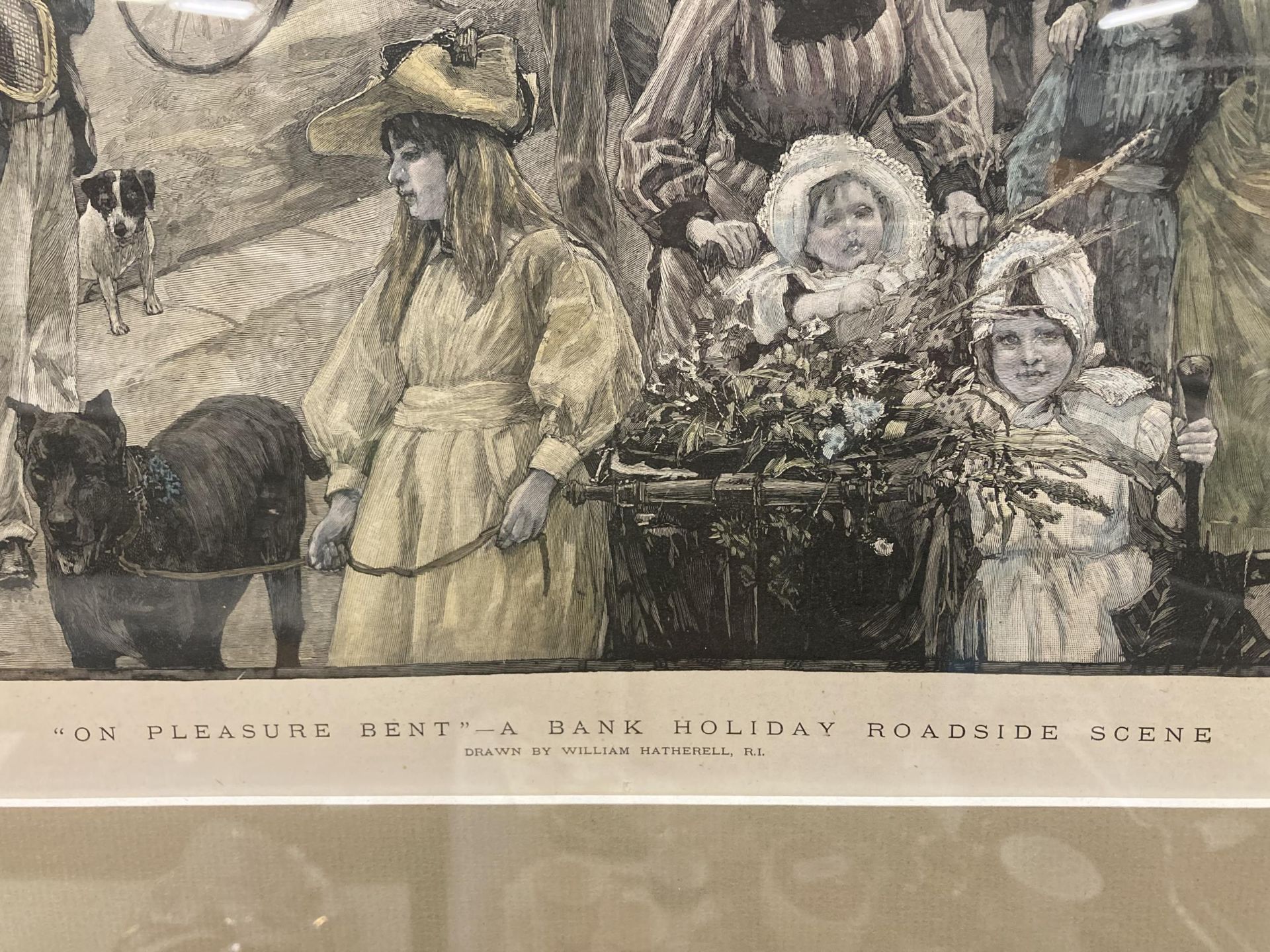 A FRAMED PRINT OF THE ENGRAVING BY WILLIAM HATHERELL 'ON PLEASURE BENT - A BANK HOLIDAY ROADSIDE - Image 2 of 2