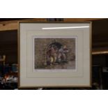 A FRAMED A MATKINSON SIGNED LIMITED EDITION 110/500 PRINT RHYTHM AND CAPER