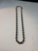 A THICK MARKED SILVER ROPE NECKLACE