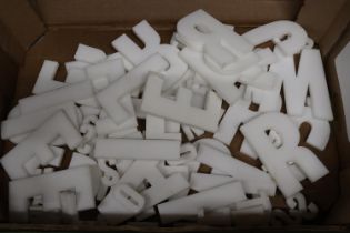 A QUANTITY OF LARGE AND SMALL PERSPEX LETTERS