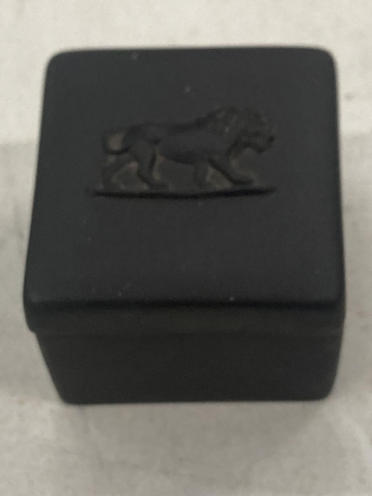 A BLACK WEDGWOOD BASHULT TRINKET BOX