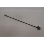 A VINTAGE BRASS TOASTING FORK