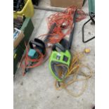 A BLACK AND DECKER ELECTRIC HEDGE TRIMMER AND A FURTHER HEDGE TRIMMER