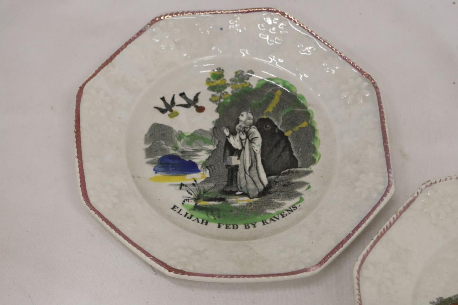 TWO 19TH CENTURY PEARL WARE CHILD'S PLATES - Image 2 of 5