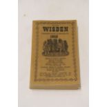 A 1946 COPY OF WISDEN'S CRICKETER'S ALMANACK. THIS COPY IS IN USED CONDITION, THE SPINE AND COVERS