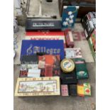 AN ASSORTMENT OF VINTAGE AND RETRO GAMES TO INCLUDE ALLEGRO, FORE AND BRIDGE ETC