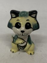 A LORNA BAILEY HAND PAINTED AND SIGNED TUNA CAT FIGURE