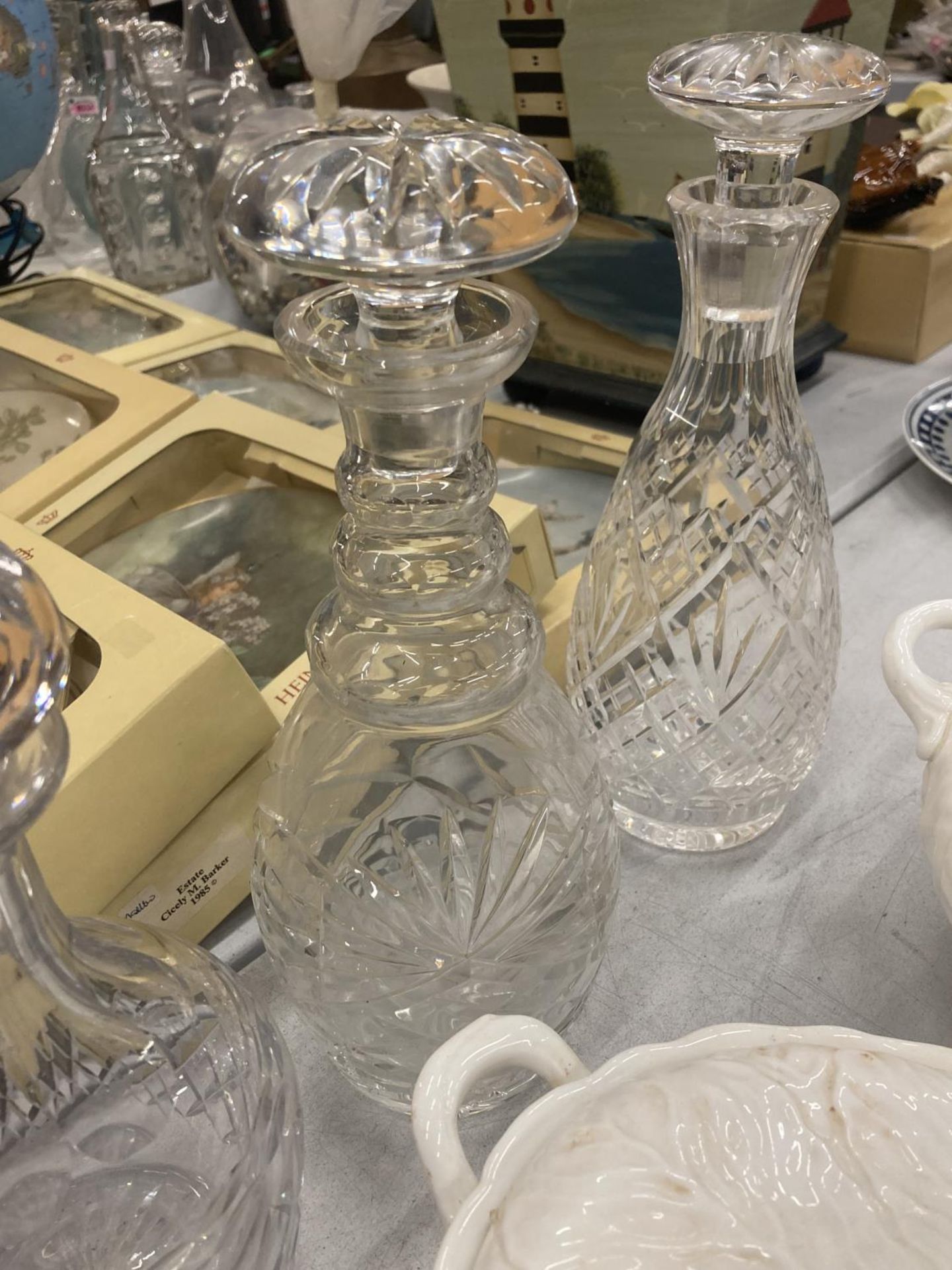 FIVE CUT GLASS DECANTERS - Image 4 of 4