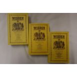 THREE HARDBACK COPIES OF WISDEN'S CRICKETER'S ALMANACKS, 1995, 1996 AND 1997. THESE COPIES ARE IN