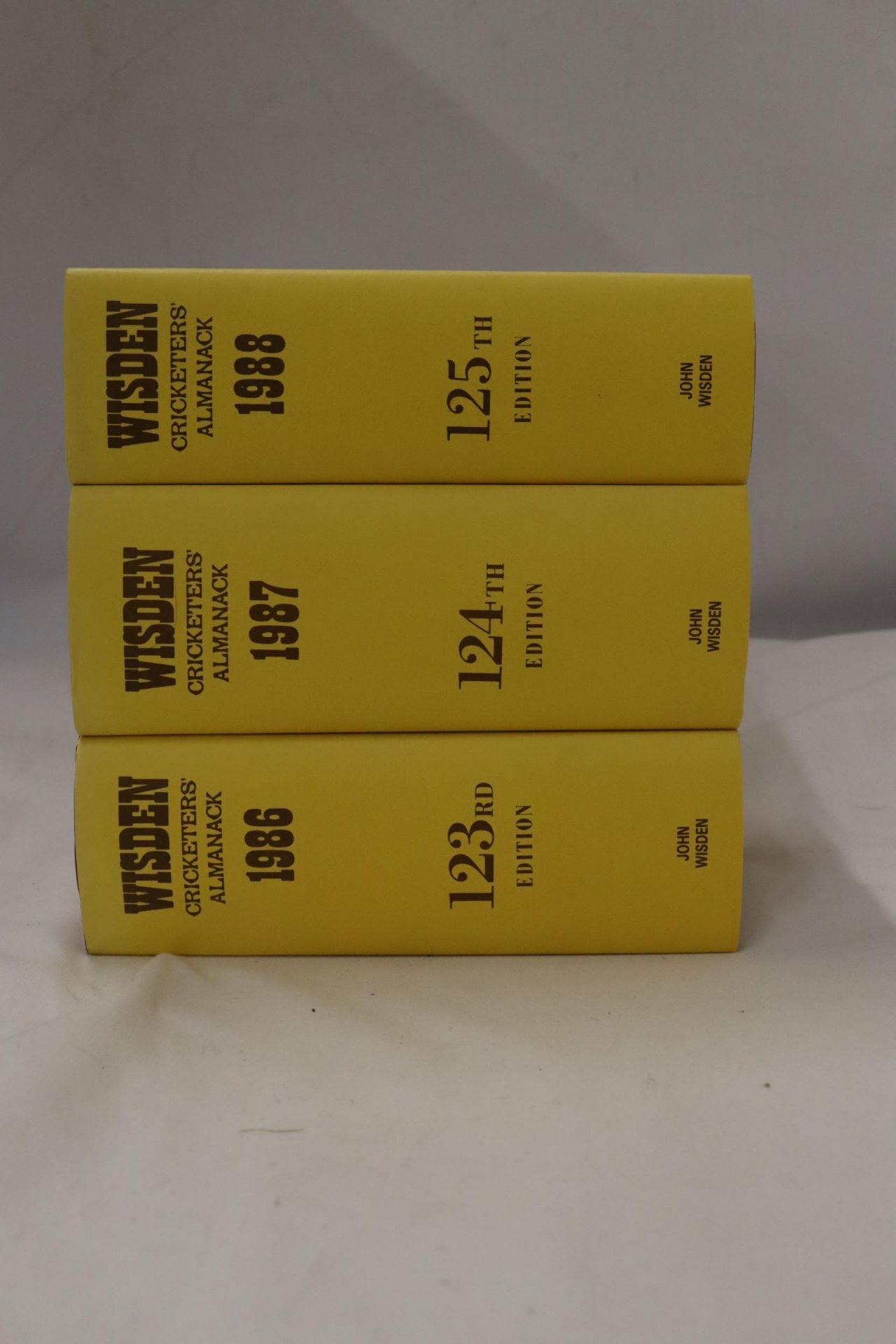 THREE HARDBACK COPIES OF WISDEN'S CRICKETER'S ALMANACKS, 1986, 1987, 1988. THESE COPIES ARE IN - Image 2 of 3