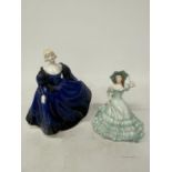 TWO FIGURES TO INCLUDE A ROYAL WORCESTER KATE AND A COALPORT DULCIE
