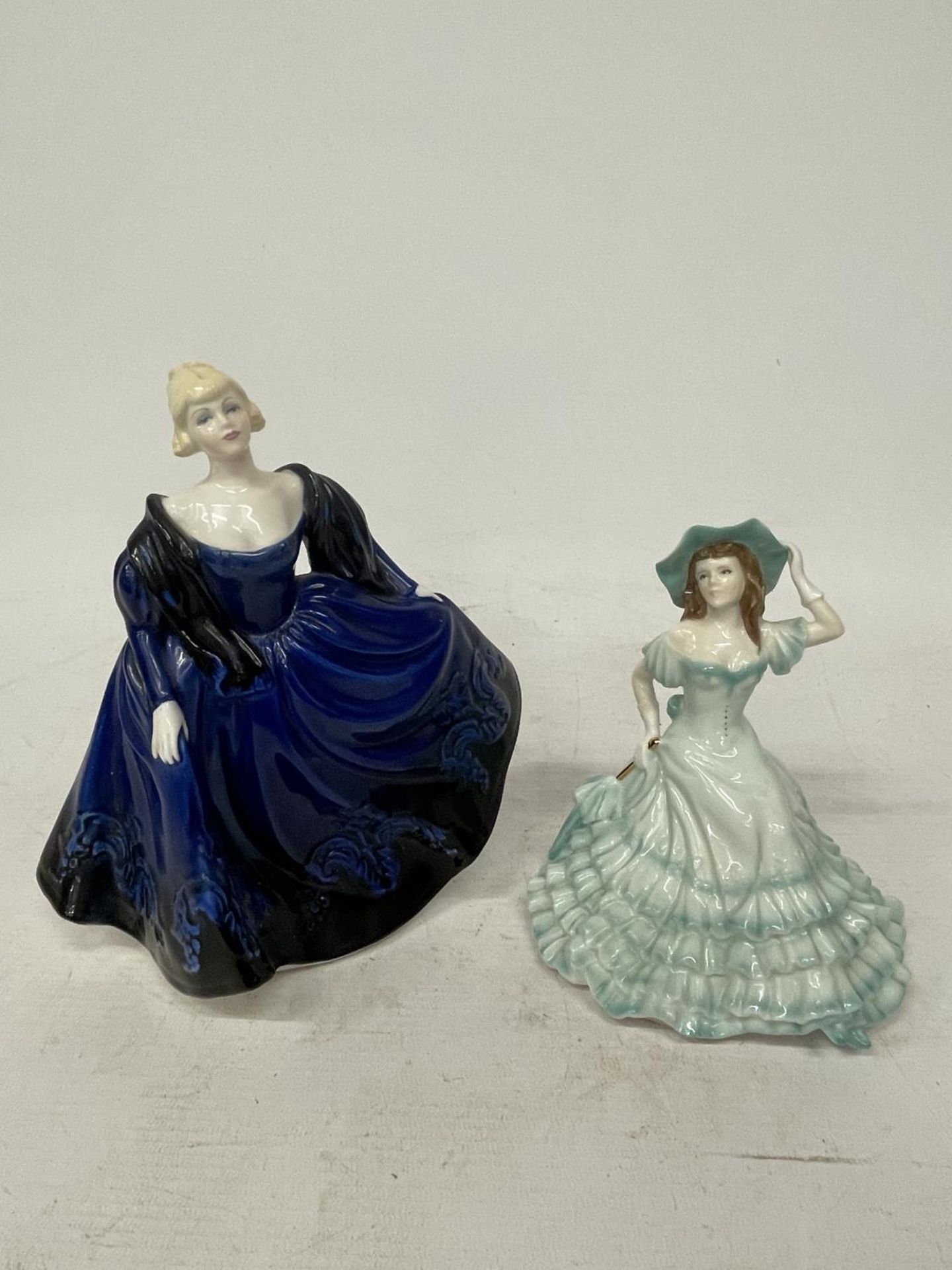 TWO FIGURES TO INCLUDE A ROYAL WORCESTER KATE AND A COALPORT DULCIE
