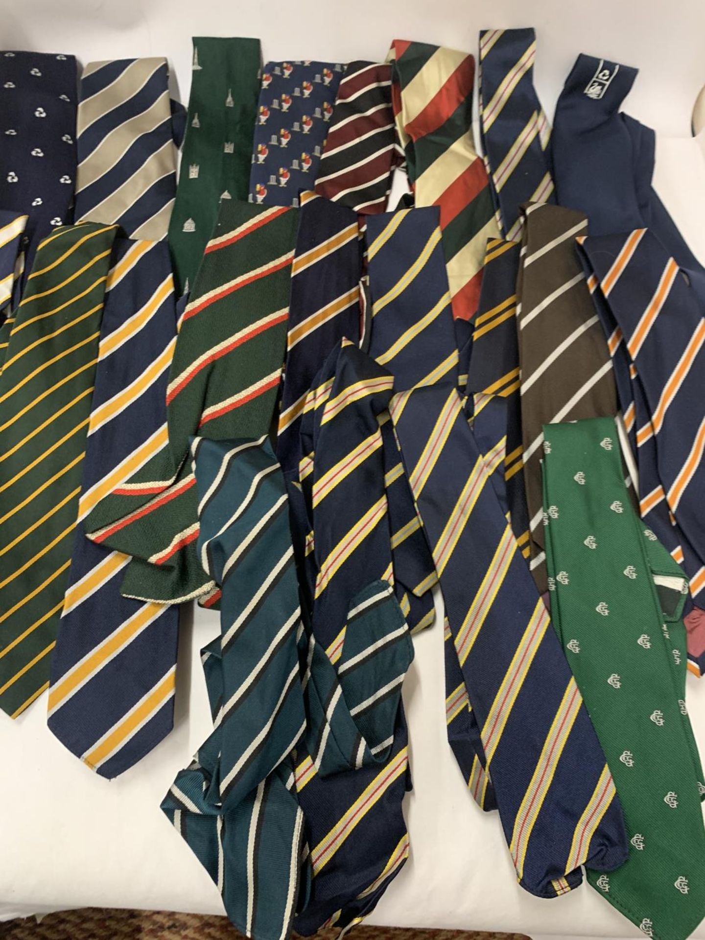 A COLLECTION OF CRICKET BENEFIT TIES, MOSTLY VINTAGE - APPROX 22 IN TOTAL - Image 3 of 4