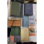 A COLLECTION OF VINTAGE AVIATION BOOKS TO INCLUDE 'THE ROYAL ENGINEERS POCKET BOOK', 1936
