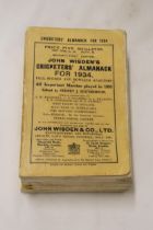 A 1934 COPY OF WISDEN'S CRICKETER'S ALMANACK. THIS COPY IS IN USED CONDITION, THE SPINE IS INTACT