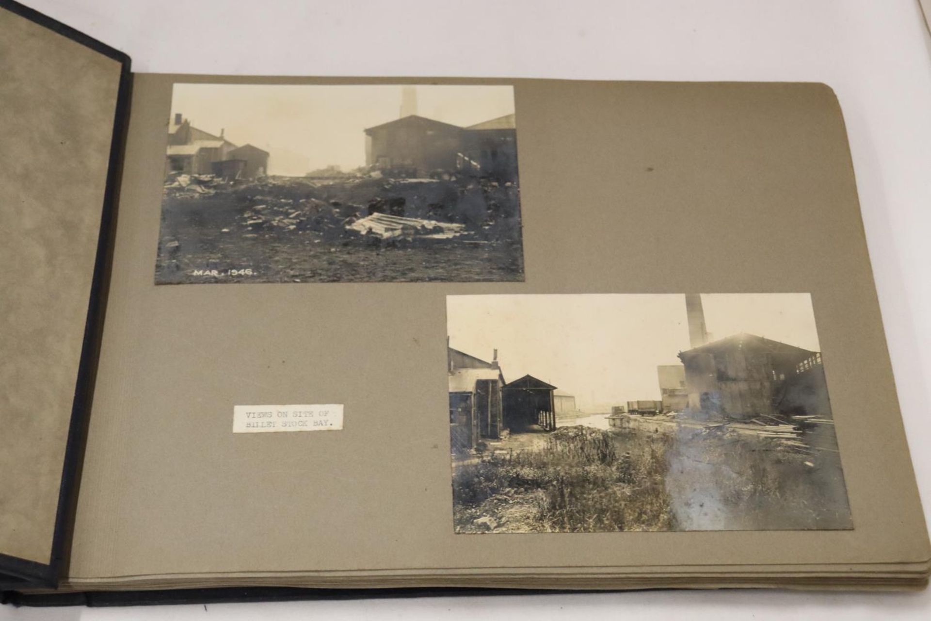 AN INDUSTRIAL PHOTO ALBUM FROM 1946 FULL OF POST WAR RENOVATIONS