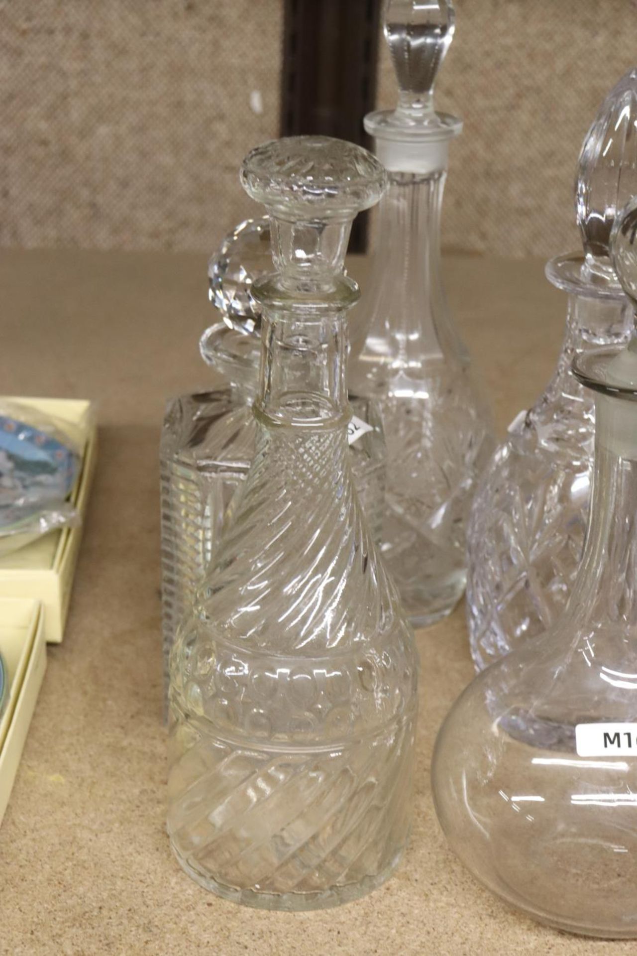 FIVE GLASS DECANTERS - Image 2 of 4