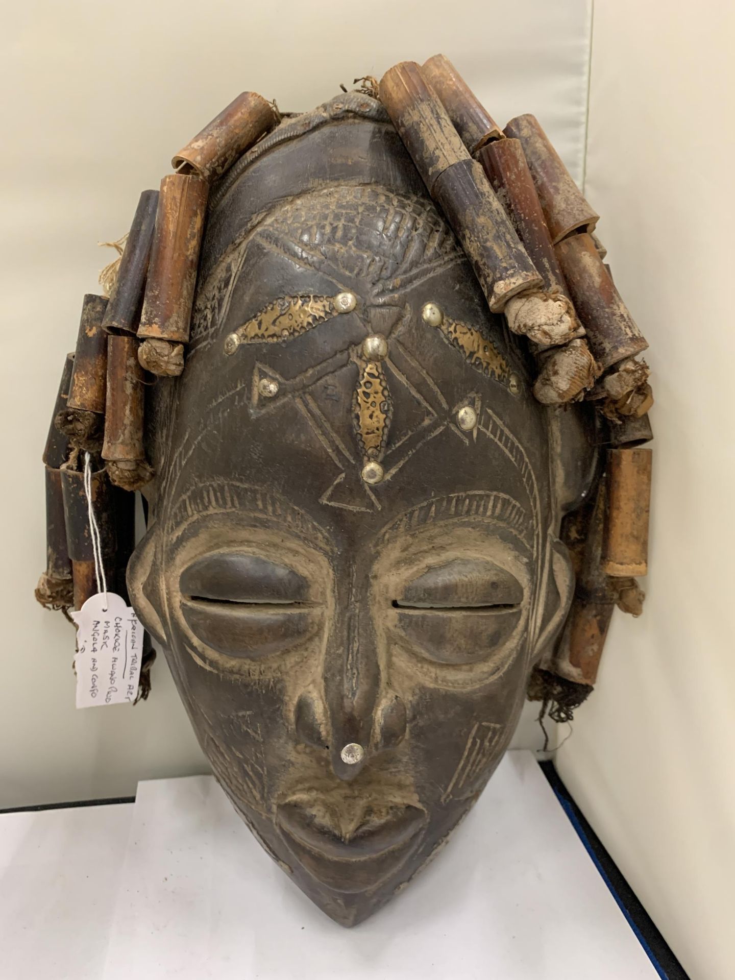 AN AFRICAN TRIBAL ART CHOKWE AWANGO PWO ANGOLA AND CONGO MASK