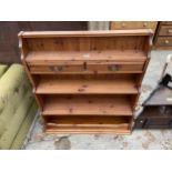 AVINTAGE PINE SET OF WATERFALL SHELVES WITH DRAWERS