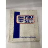 A PRO SET, OFFICIAL CARD OF THE FOOTBALL ASSOCIATION, BINDER OF FOOTBALL CARDS - NEARLY FULL