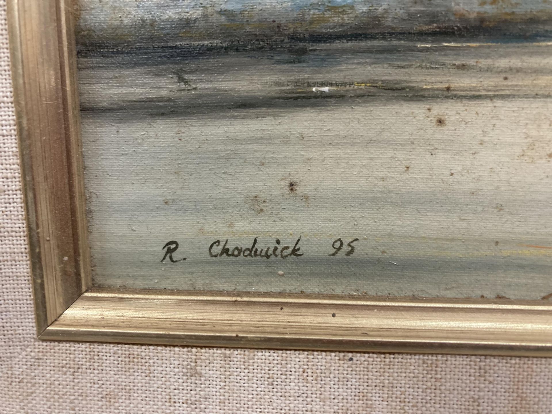 TWO FRAMED OIL ON BOARDS OF COUNTRY SCENES ONE R CHADWICK 95 AND 96 - Bild 2 aus 3