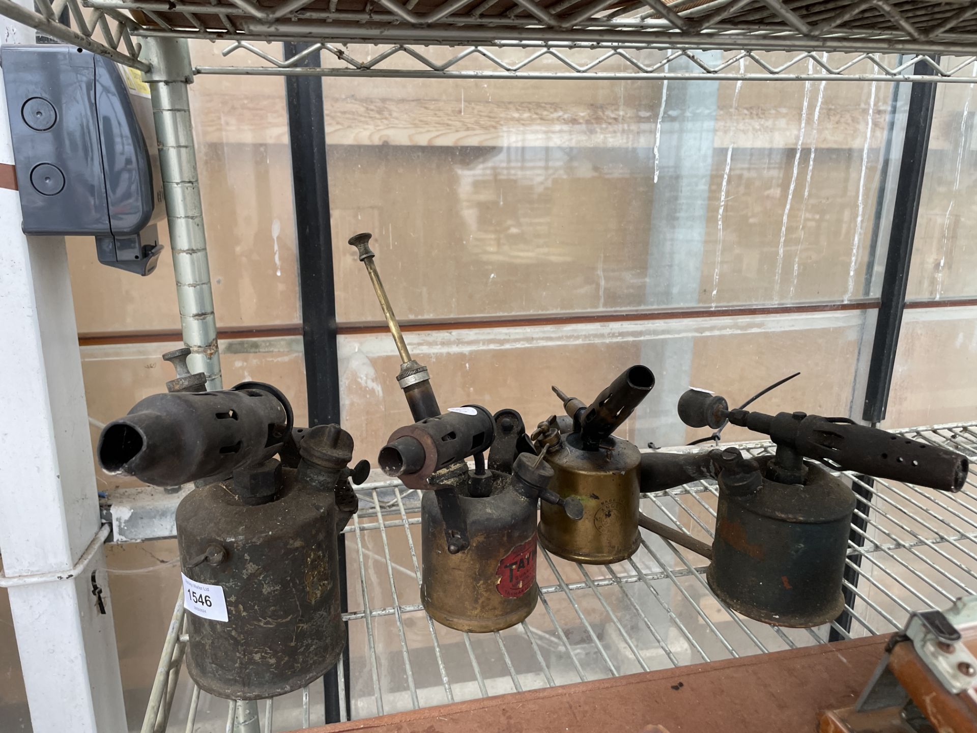 FOUR VARIOUS VINTAGE BLOW TORCHES