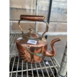 A SMALL VINTAGE COPPER KETTLE