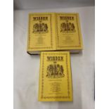 THREE HARDBACK COPIES OF WISDEN'S CRICKETER'S ALMANACKS, 1992, 1993 AND 1994. THESE COPIES ARE IN