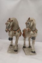 TWO TANG DYNASTY STYLE HORSES