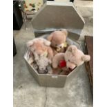 FOUR VARIOUS PLUSH TEDDY BEARS