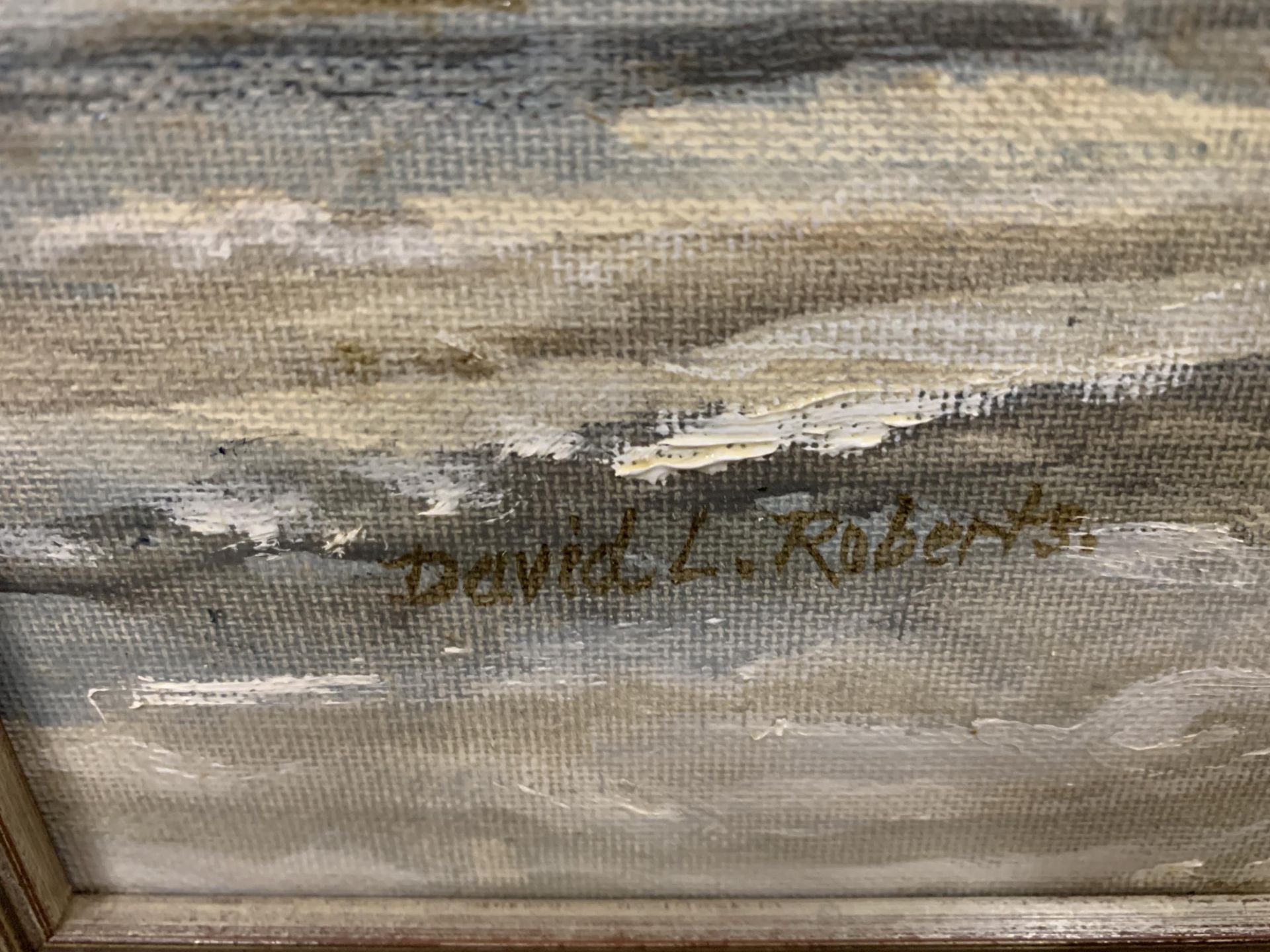 A DAVID L ROBERTS (SCOTLAND 1919 - 1997) OIL ON BOARD OF EILEAN DONAN CASTLE SIGNED TO LOWER LEFT - Bild 4 aus 4