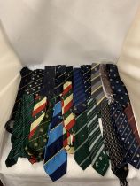 A COLLECTION OF COUNTY CRICKET TIES, SOME VINTAGE - APPROX 20 IN TOTAL