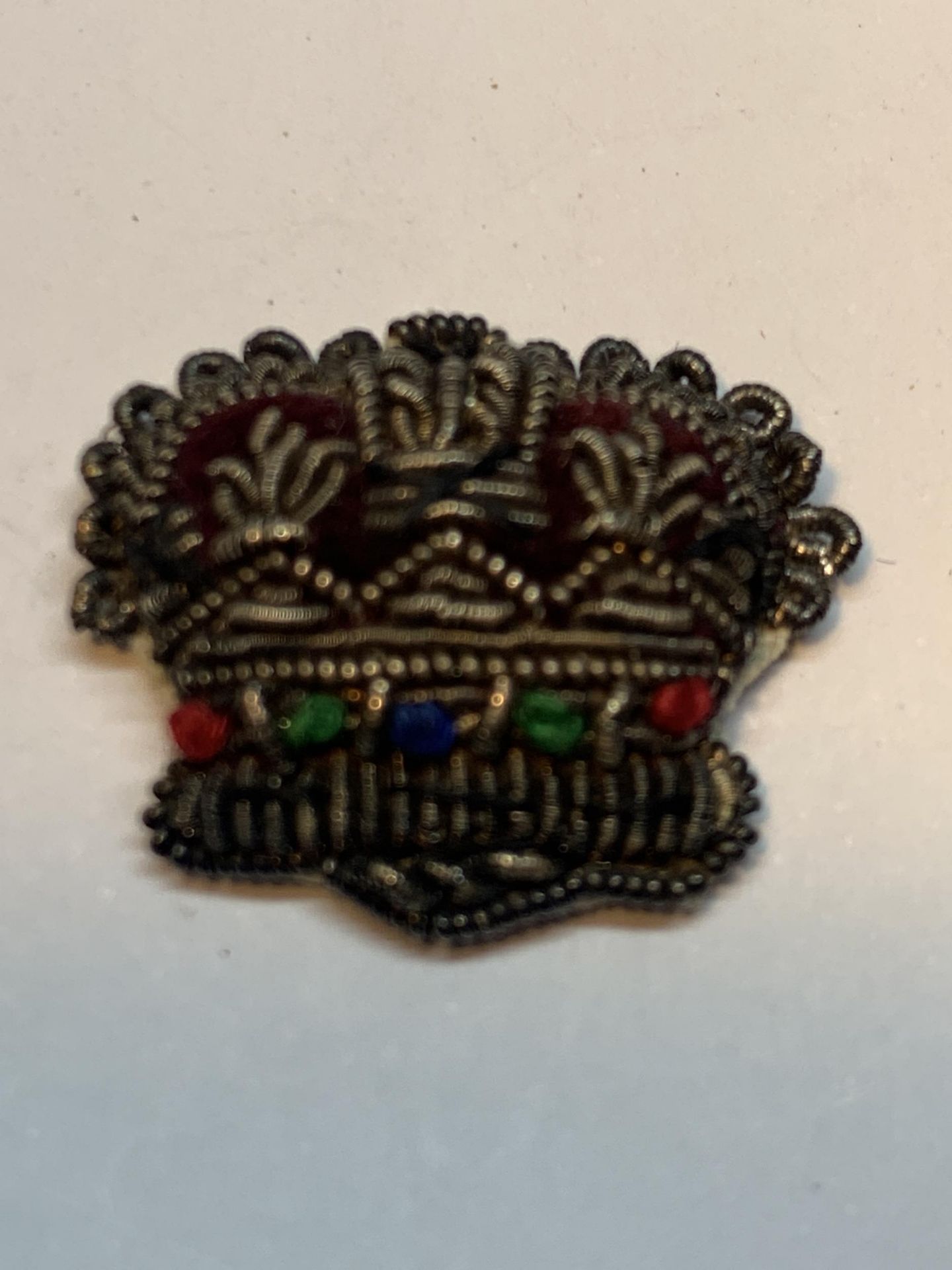 TWO SILVER THREAD CROWN BADGES - Image 2 of 4