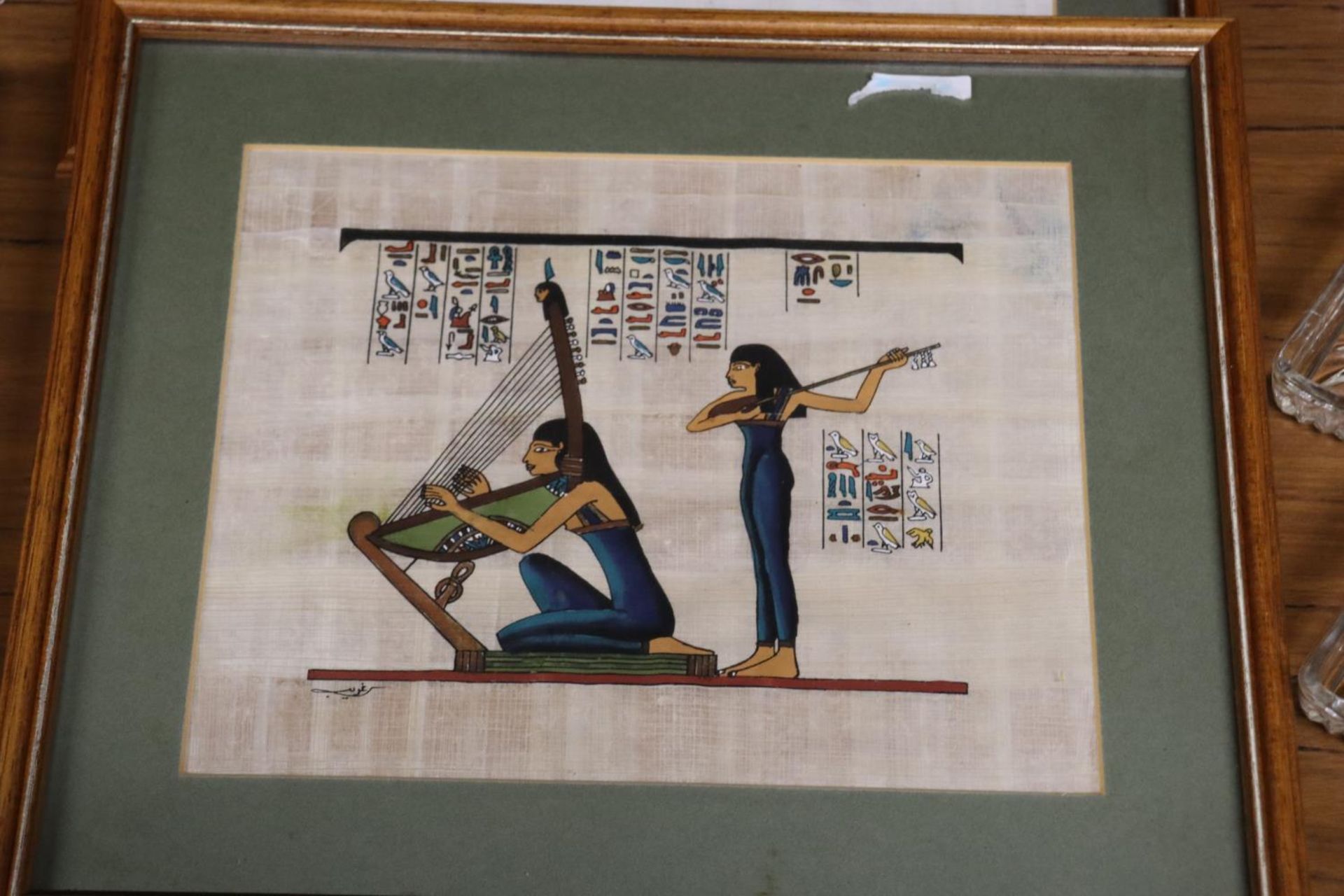 FOUR EGYPTIAN PRINTS ON PAPYRUS - Image 2 of 5