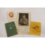 A QUANTITY OF GIRL GUIDES EPHEMERA TO INCLUDE A CARD SIGNED BY OLAVE BADEN-POWELL