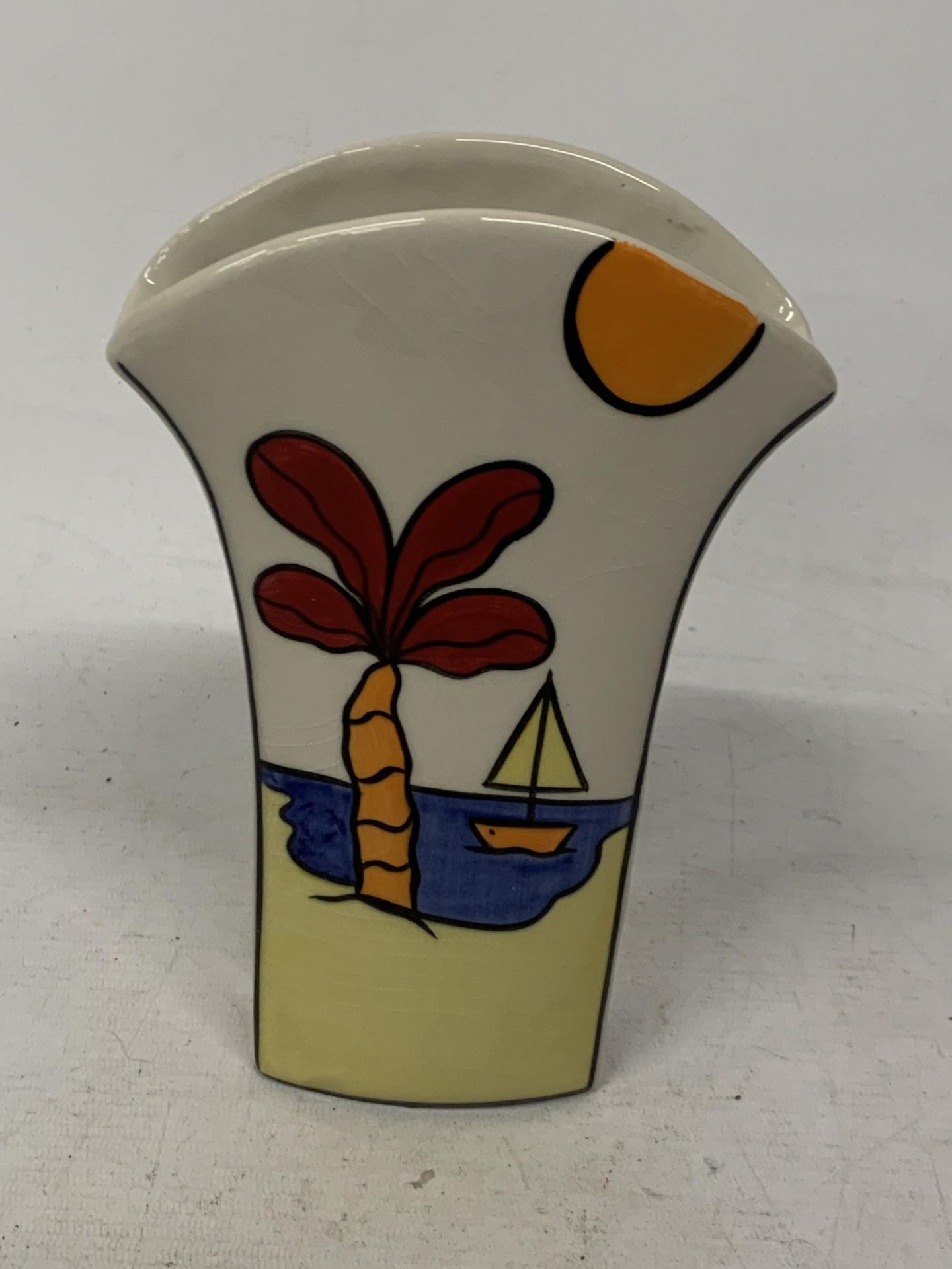 A LORNA BAILEY HAND PAINTED AND SIGNED TROPICANA VASE