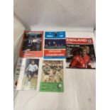 FIVE VINTAGE ENGLAND INTERNATIONAL FOOTBALL PROGRAMMES