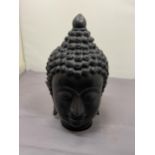 A HEAVY BUDDAH'S HEAD BUST, HEIGHT APPROX 19CM
