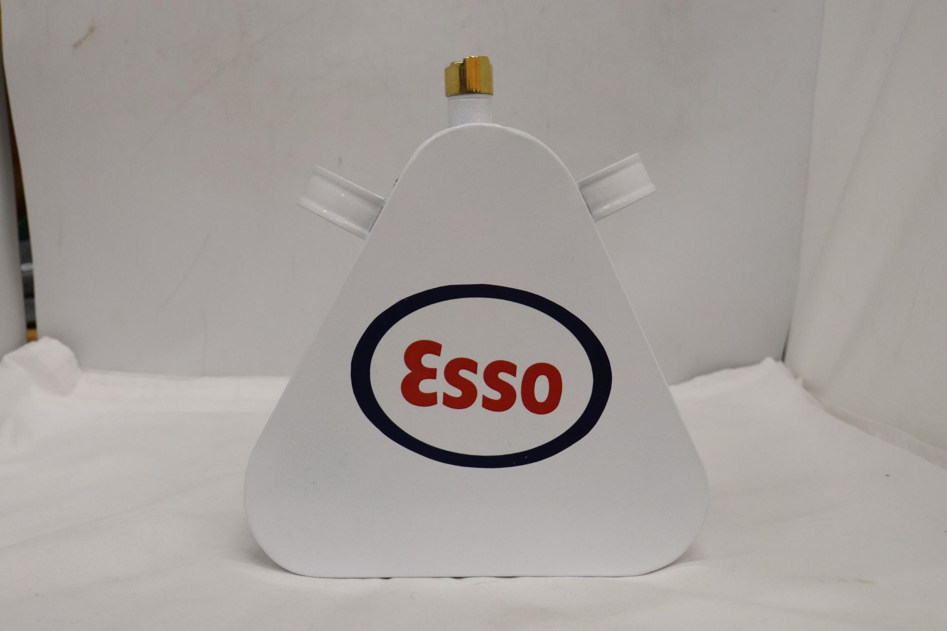 A WHITE ESSO OIL CAN